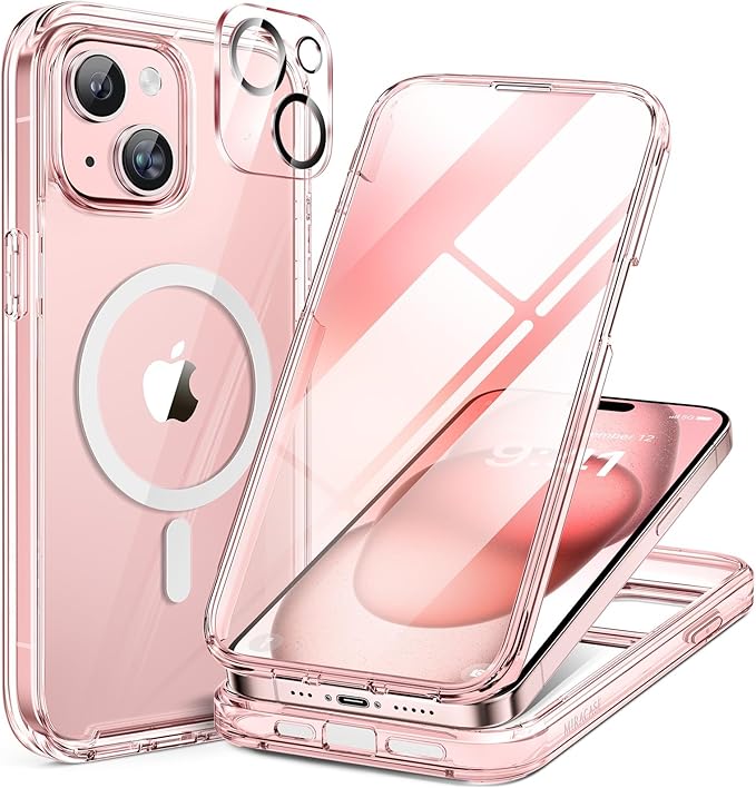 Miracase Glass Series for iPhone 15 Case Full-Body Magnetic Case by Miracase