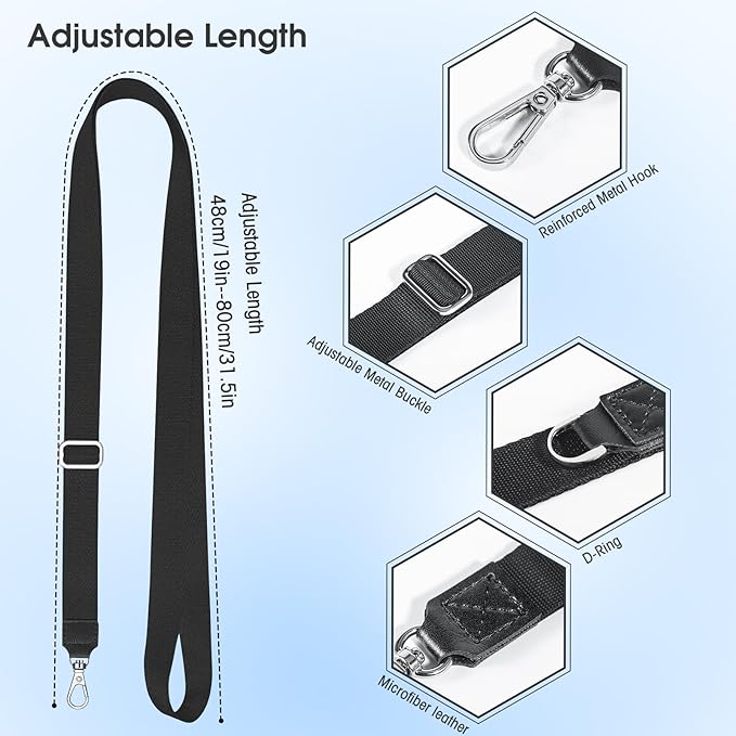 Phone Lanyard 2 Pack, Adjustable Cell Phone Multifuctional Patch Lanyards - Image 2