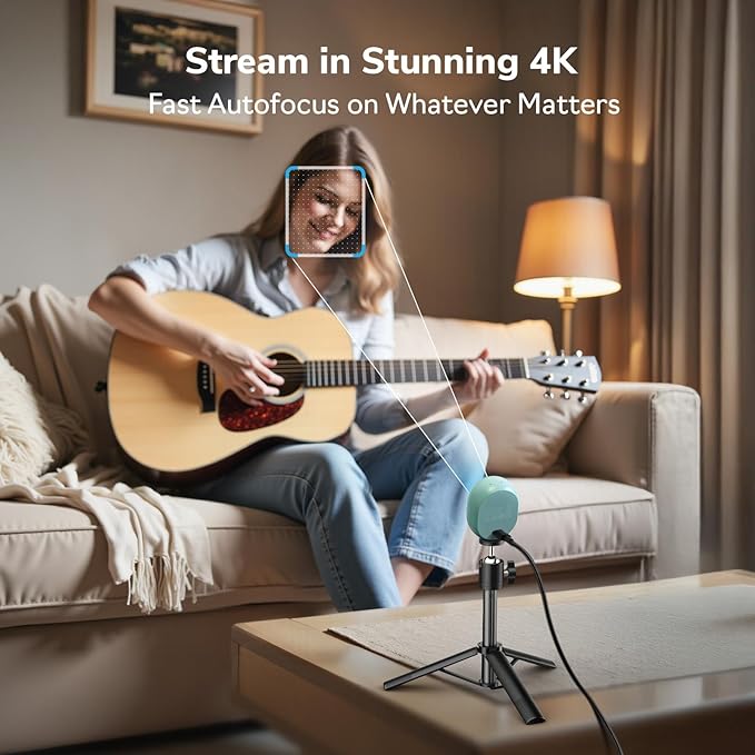 EMEET Piko 4K Webcam for Streaming, World’s 1st Dual-Camera AI-Powered 4K - Image 3