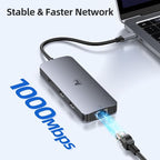 USB C Docking Station Dual Monitor, LIONWEI Laptop Docking Station 3 Monitors - Image 6