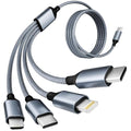 USB C Multi Charging Cable, 4 in 1 Charging Cable Nylon Braided USB-C Multiple by MPATIBY