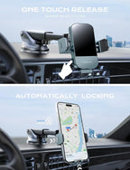 Wireless Car Charger, 15W Fast Charging Auto Clamping Car Charger Phone Mount - Image 4