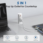 2 Inch Pop Up Outlet for Countertop, Power Grommet 2-inch Desk Wire Hole Insert - Image 4