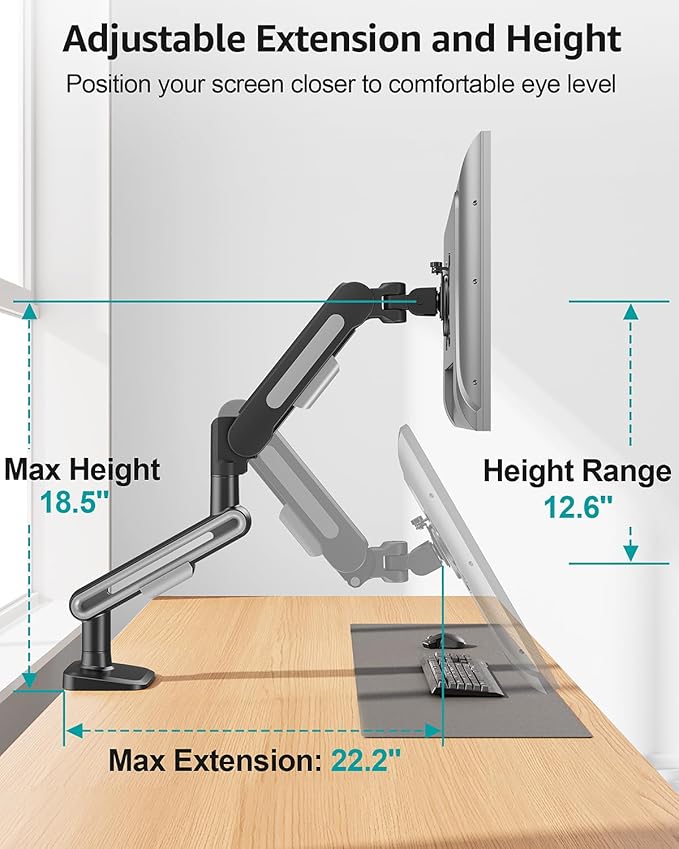 MOUNT PRO Single Monitor Desk Mount - Image 5