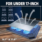NAGAN Laptop Cooling Pad with 6 Fans, Ergonomic USB Powered Cooling Pad - Image 6