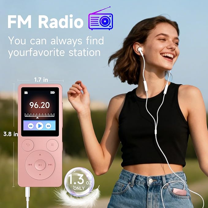 32GB MP3 Player with Bluetooth 5.3, Portable Music Player with Speaker - Image 6