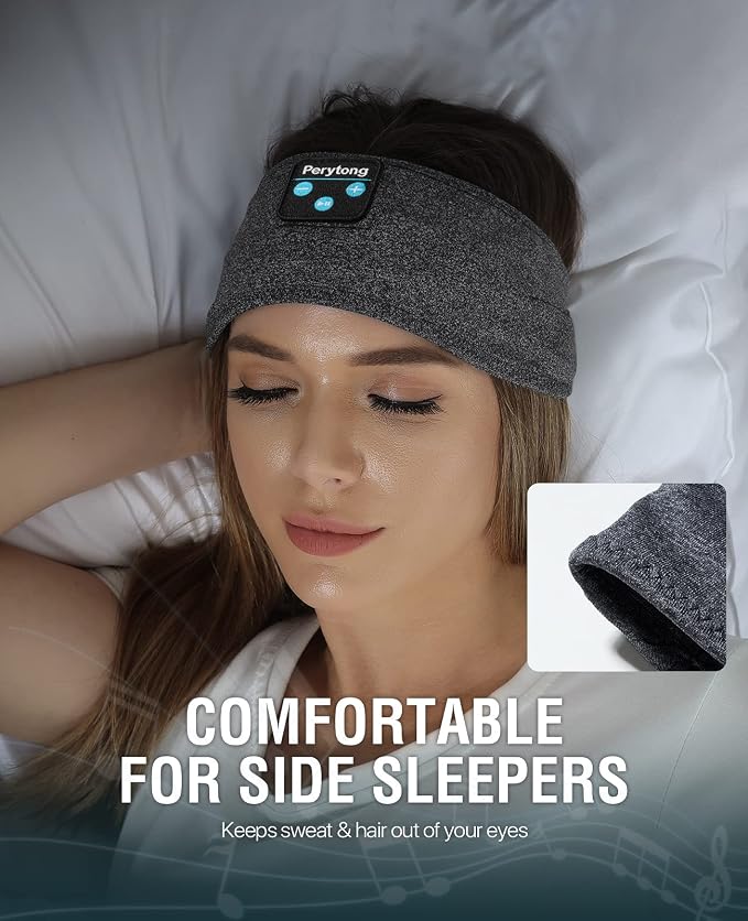 Perytong New Sleep Headphones Bluetooth Headband, Wireless Soft Sleeping - Image 2