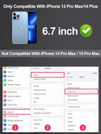 Compatible for iPhone 13 Pro Max Privacy Screen Protector/iPhone 14 Plus Screen - Image 2
