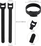 MVYC 120PCS 6 Inch Reusable Cable Ties Wire Ties Cord Organizer Cable Organizer - Image 2