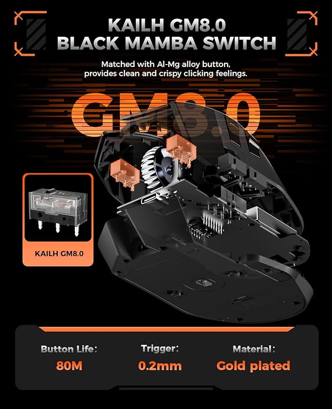DAREU A980PROMAX Wireless Gaming Mouse-4K/8K Polling-30K DPI Optical - Image 7