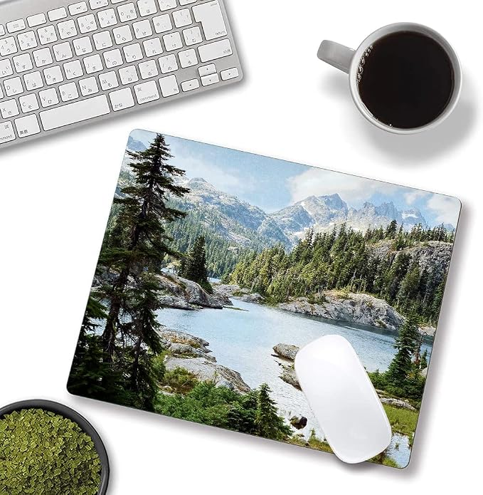 Hokafenle Mouse Pad, Natural Landscape Mouse Pad, Forest Waterfall Mousepad - Image 4