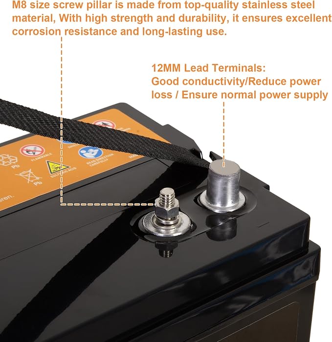 Weize BCI Group 31M Dual Purpose AGM Battery, 240RC 825CCA 12V 110AH Starter & - Image 4