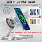 3 in 1 Wireless Charger for iPhone, Foldable Charging Station for Magsafe for - Image 5