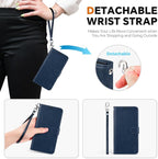 TUCCH Case Wallet for Galaxy S25 Edge, 2 in 1 Magnetic PU Leather Wrist Strap - Image 6