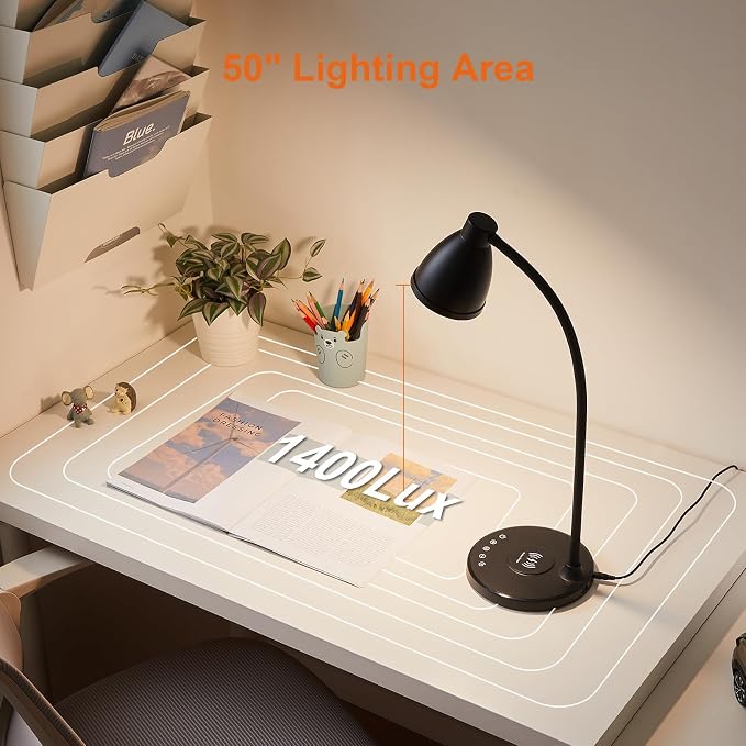 BOHON Desk Lamp for Home Office, LED Desk Light - Image 6