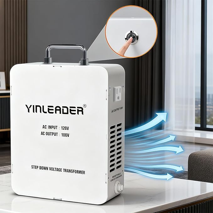 Yinleader 2000W Convert 120V to 100V Step Down Voltage Transformer Perfect - Image 8