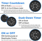G-Homa Outdoor Timer, Dusk to Dawn Timer, Outdoor Light Timers Waterproof - Image 2