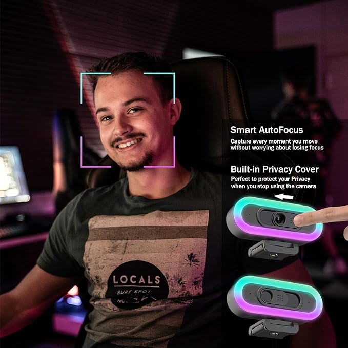 2K Webcam for PC, Plug and Play USB C Webcam - Image 5