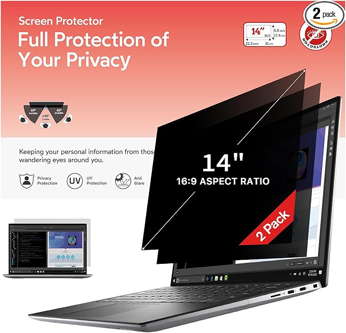bersem 2 Pack 14 inch Laptop Privacy Screen by BERSEM
