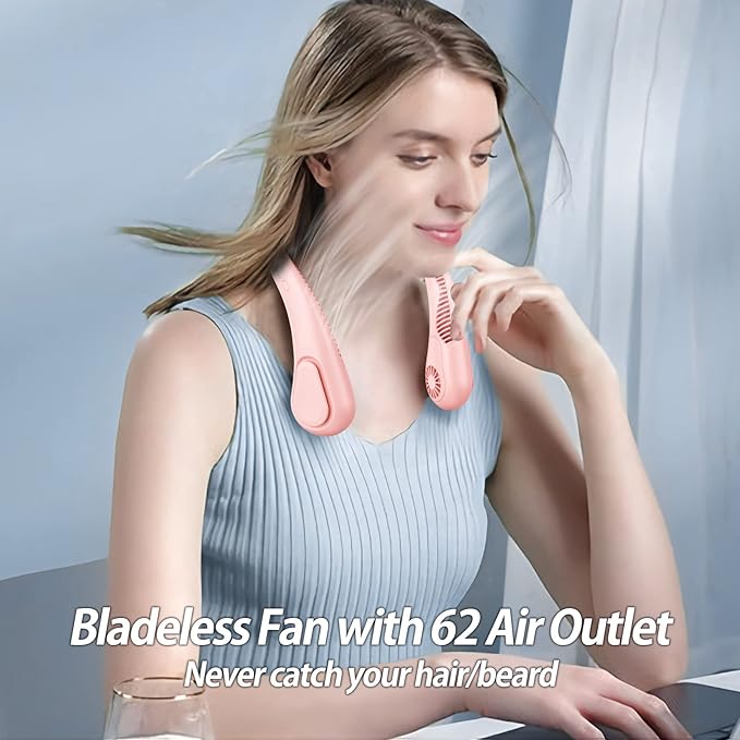AMACOOL Bladeless Neck Fan Portable Personal Fan 5000mAh Rechargeable Battery - Image 2