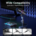 EJoy D10 PRO Combo Dual-Channel Wireless USB Gaming Microphone – RGB Dynamic Mic - Image 3