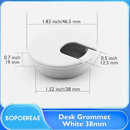 Desk Grommet 1-1/2", Desk Cord Hole Cover, Cable Grommet ABS Plastic, Desk Hole - Image 8