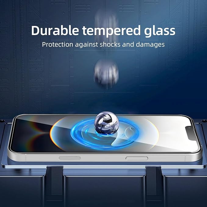 NEW'C 3 Pack Designed for iPhone 16e Screen Protector, Enhanced Tempered Glass - Image 7
