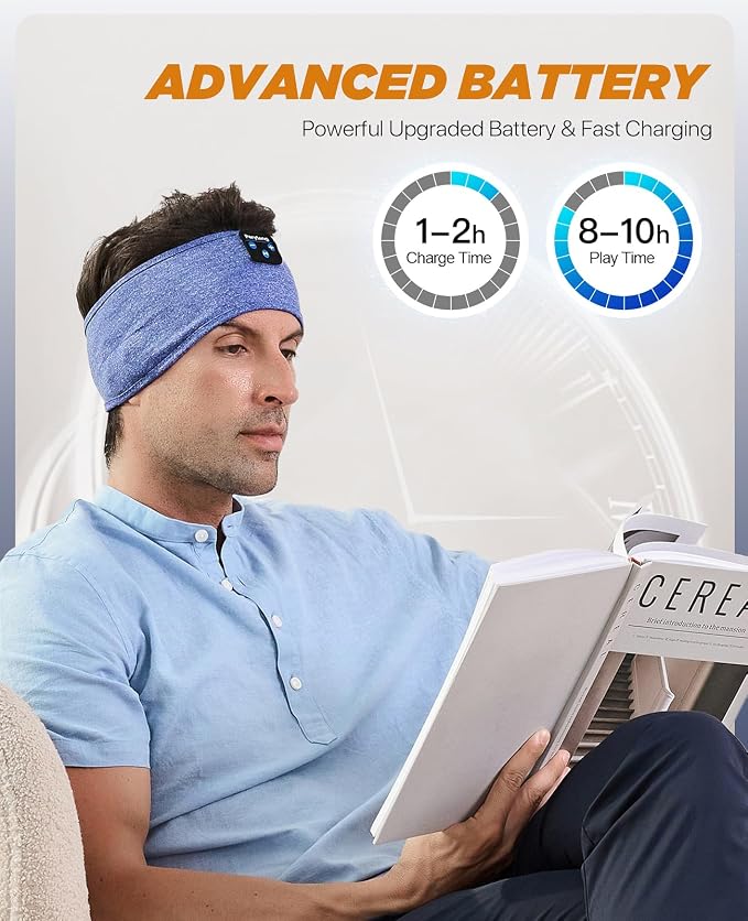 Perytong Bluetooth Headband Headphones, Sleep Headphones Bluetooth - Image 7