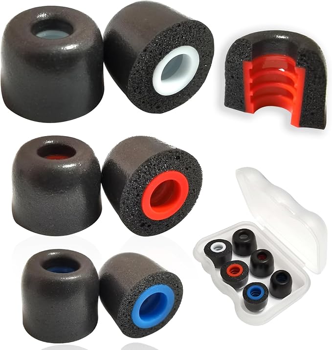 Memory Foam Tips Replacement Ear Tips Fit 5mm-7mm Anti-Slip Isolation Noise by EarbudsTipsAccessories