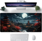 Japanese Full Moon Large Mouse Pad, Gaming Keyboard Desk Pad, Extended Mouse - Image 2