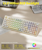 KI99 Pro 96% Wireless Mechanical Gaming Keyboard, Creamy Keyboard - Image 7