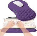 2-in-1 Ergonomic Set, Wave Rise Keyboard Wrist Rest and Massage Bulge Slope by KUOSGM