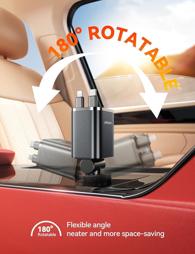84W Retractable Car Charger, Car Charger USB C - Image 8