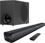 Sound Bar with Subwoofer, 110W Sound Bar with Adjustable Deep Bass & 3 EQ Modes by Assistrust