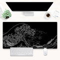Japanese Great Wave Off Kanagawa Gaming Mouse Pad by Cindasun