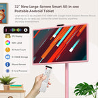 OFD 32" Portable TV on Wheels FHD, Android 15, EDLA-Certified, Rolling TV - Image 2