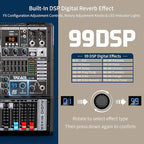 16 Channel Professional Audio Mixer, Mixing Console - Image 5
