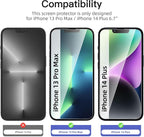 NEW'C 3 Pack Privacy for iPhone 13 Pro Max, iPhone 14 Plus Screen Protector - Image 2