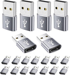 USB to USB C Adapter 20 Pack, USB A to USB C Adapter, C Female to A Male by AiNEERich