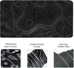 Topographic Mouse Pad Set, Extended Mouse Pad+Keyboard Wrist Rest, Memory Foam - Image 2
