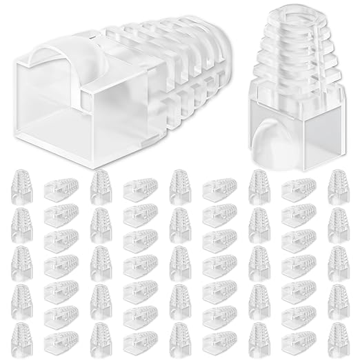 CableGeeker 100-Pack Cat6 / Cat5e RJ45 Strain Relief Boots, RJ45 Boot, Cat 6 by CableGeeker