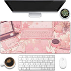 Large Gaming Mouse Pad for Desk, Kawaii Anime Desktop Desk Pad, Extended Big by Eflxamz