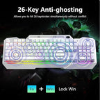 AULA Gaming Keyboard, T102 104 Keys Keyboard and Mouse Combo, USB Wired - Image 4