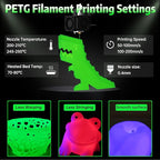 SUNLU PETG Glow in The Dark Filament, Luminous PETG 3D Printer Filament 1.75mm - Image 4