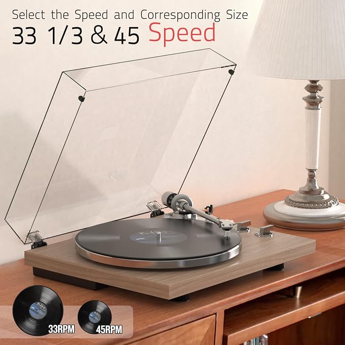 Turntables Record Player with Wireless Output Connectivity Vinyl Player - Image 8