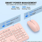 Wireless Keyboard and Mouse Combo, Full-Size Silent Ergonomic Keyboard and - Image 4