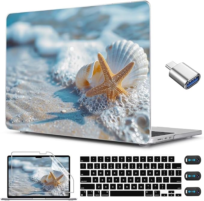 CISSOOK Compatible with MacBook Air 13.6 inch Case 2025 2024 2022 Release M4 by CISSOOK