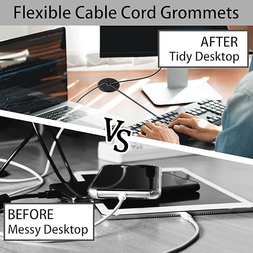2-3/8IN Desk Grommet, 13 Pieces Wire Grommet, Desk Hole Cover - Image 6