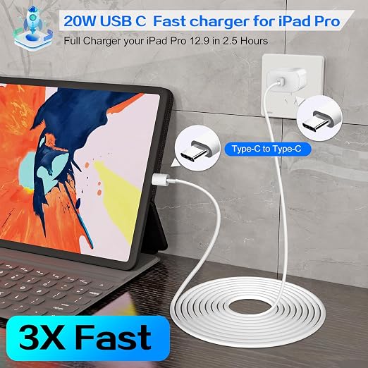 iPhone 16 Pro Charger Fast Charging 20W USB C Charger Block, iPad Pro - Image 5
