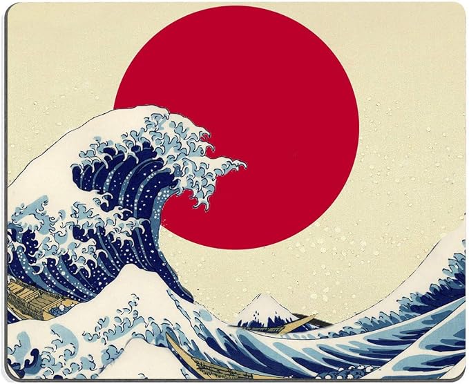 Gaming Mouse Pad, Japanese The Great Wave Off Kanagawa Mouse Pad Non-Slip by EASTSMOOTH